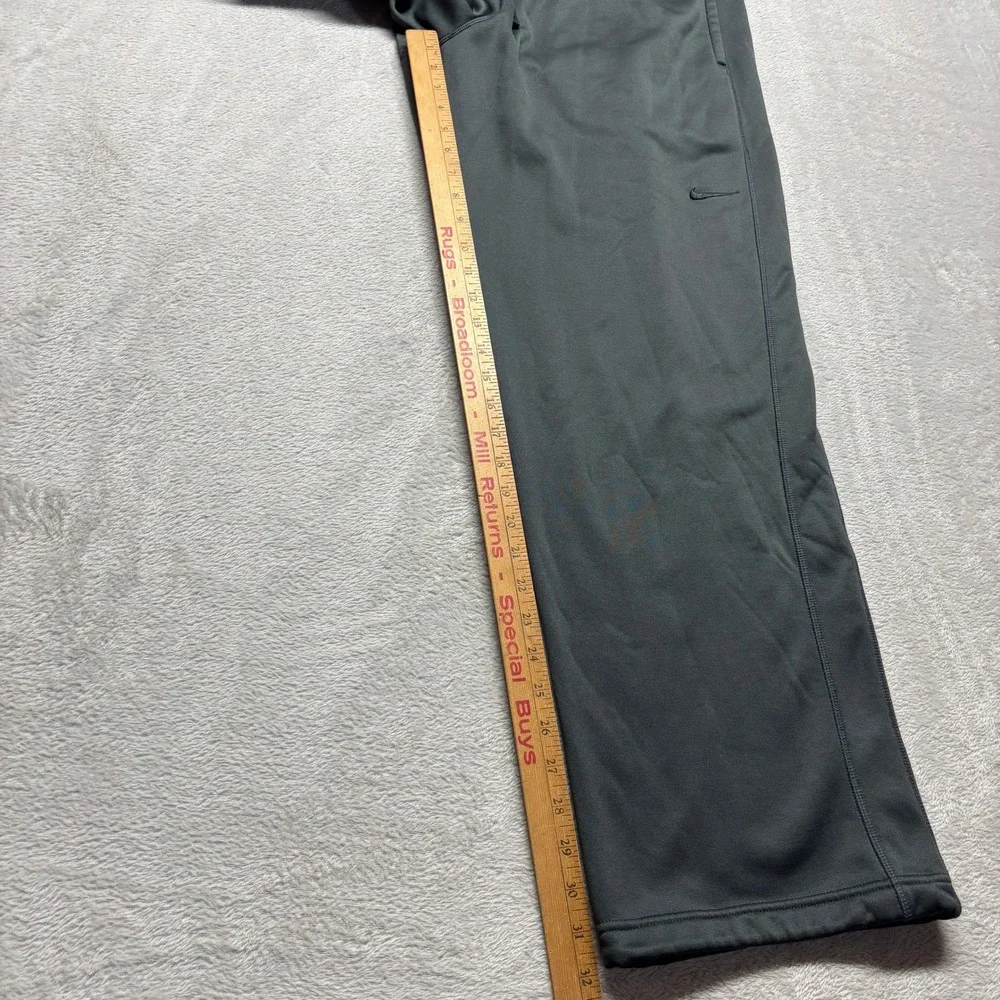 Nike Therma-FIT Mens XL Gray Fleece Lined Athletic Training Pants Drawstrings